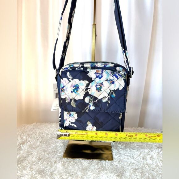 Floral Vera Bradley Crossbody Bag in Navy Blue NWT - Picture 10 of 13
